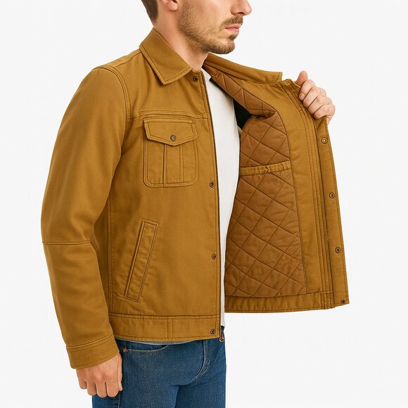 Levi's Men's Cotton Jacket Brown - Picture 4 of 7